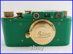 Leica-2(D) Wiking WWII Vintage Russian 35mm GREEN Camera + Lens Elmar EXCELLENT