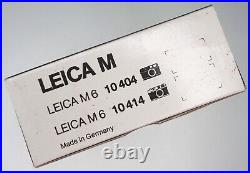 Leica Box & Case for 1st version Ernst Leitz Wetzlar GmbH Leica M6. Minty