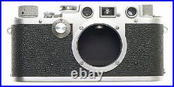 Leica Chrome Body 3f Rangefinder Iiif M39 Mount Camera Synch Cable Black Dial