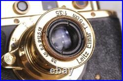 Leica Film camera, rangefinder Lens Elmar f3.5/50mm GOLD Vintage