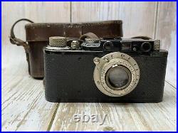 Leica II 1932 Camera Black Paint #75568 with Nickel Leitz Hektor Lens + Case