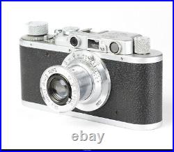 Leica II Chrom Camera withLens Elmar 3.5/5cm Case Cap Shade