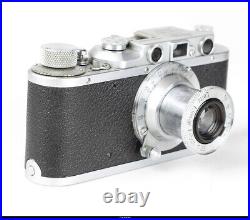 Leica II Chrom Camera withLens Elmar 3.5/5cm Case Cap Shade