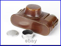 Leica II Chrom Camera withLens Elmar 3.5/5cm Case Cap Shade