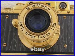 Leica II(D) D. R. P. ERNST LEITZ WETZLAR WW2 Vintage Russia 35MM GOLD Camera EXC