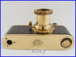 Leica II(D) D. R. P. ERNST LEITZ WETZLAR WW2 Vintage Russia 35MM GOLD Camera EXC