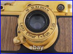 Leica-II(D) Das Reich WW2 Vintage Russian Rangefinder 35mm GOLD Camera EXCELLENT