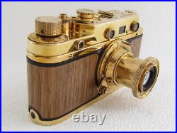 Leica-II(D) Das Reich WW2 Vintage Russian Rangefinder 35mm GOLD Camera EXCELLENT