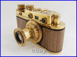 Leica-II(D) Das Reich WW2 Vintage Russian Rangefinder 35mm GOLD Camera EXCELLENT