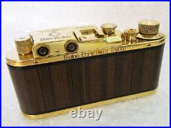 Leica-II(D) DasReich WW II Vintage Russian GOLD Photo Camera Condition EXCELLENT