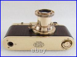Leica-II(D) DasReich WWII Vintage Russian GOLD Camera + Lens Elmar F3.5/5cm EXC