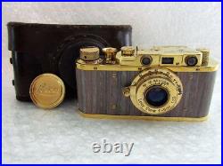 Leica-II(D) Luftwaffe WW2 Vintage Russian EXC! GOLD Camera + Lens Elmar f3,5/5