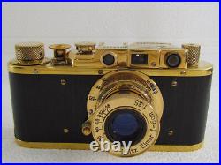 Leica-II(D) Luftwaffe WWII Vintage Russian RF Gold Camera + Lens Elmar f3,5/5cm