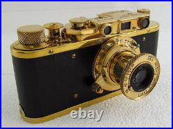 Leica-II(D) Luftwaffe WWII Vintage Russian RF Gold Camera + Lens Elmar f3,5/5cm