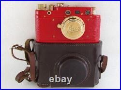 Leica-II(D) Luftwaffe WWII Vintage Russian Rangefinder 35mm RED Camera EXCELLENT
