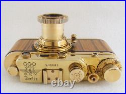 Leica-II(D) Olympiada 1936 Berlin WWII Vintage Russian RF Gold Camera EXCELLENT