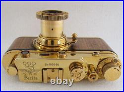 Leica-II(D) Olympiada Berlin 1936 WWII Vintage Russian RF GOLD Camera EXCELLENT