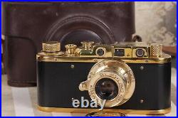 Leica-II D Panzerkampf with Leitz Elmar lens 35mm Art Camera Black /Fully working