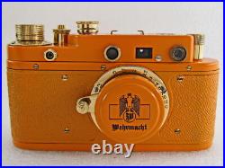 Leica II(D) WEHRMACHT WWII Vintage Russian RF 35mm ORANGE Photo Camera EXCELLENT