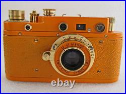 Leica II(D) WEHRMACHT WWII Vintage Russian RF 35mm ORANGE Photo Camera EXCELLENT