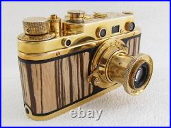 Leica-II(D) WIKING WWII Vintage Russian GOLD Camera + lens Leitz Elmar EXCELLENT