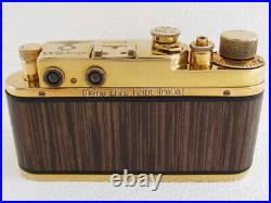 Leica-II(D) Wiking WWII Vintage Russian GOLD Camera + Lens Leitz Elmar EXCELLENT