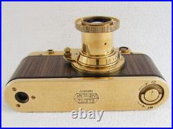 Leica-II(D) Wiking WWII Vintage Russian GOLD Camera + Lens Leitz Elmar EXCELLENT