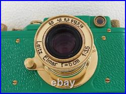 Leica II(D) Wiking WWII Vintage Russian RF 35MM GREEN photo Camera EXCELLENT
