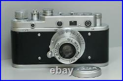 Leica II K. M. Vintage Camera WW II 35MM lens Leitz Elmar/FED based