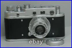 Leica II K. M. Vintage Camera WW II 35MM lens Leitz Elmar/FED based
