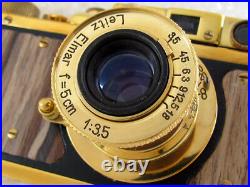 Leica-IID Wiking WW2 EXC! Vintage Russian RF GOLD Camera + Lens Elmar F3.5/5cm