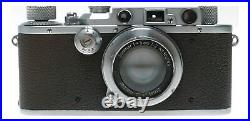 Leica III rangefinder camera Summar f=5cm 12 lens cap case vintage