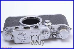 Leica IIIC Sharks Skin Vacu Sync. 35mm'1949' M39 Works 100% Camera Wo/ Lens