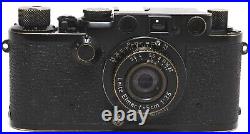 Leica IIIF Swedish Army w. Black 3.5/5cm Elmar in original vintage condition