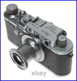 Leica IIIF antique 35mm film camera with Elmar 50mm F3.5 lens