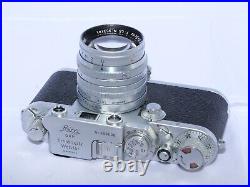 Leica IIIF camera. Leitz Summarit 5cm f1.5 lens. Circa 1952. BOX. Case. Meter