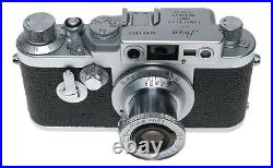 Leica IIIG camera body 35mm rangefinder Red scale Elmar f=5cm 13.5 lens