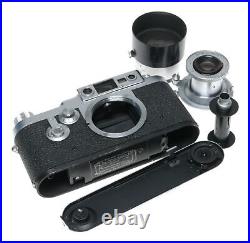 Leica IIIG camera body 35mm rangefinder Red scale Elmar f=5cm 13.5 lens