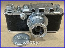 Leica IIIa 1935 SM Camera with matching 50mm 5cm Leitz Elmar f3. 5 Rare