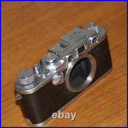 Leica IIIa 35mm film rangefinder camera 267696 CHROME Leitz WETZLAR GERMANY 1937