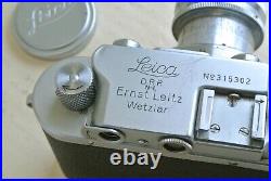 Leica IIIa DRP N-L camera body and Summar 5cm f2 lens and cap. Exc. Rare