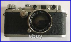 Leica IIIa DRP N-L camera body and Summar 5cm f2 lens and cap. Exc. Rare