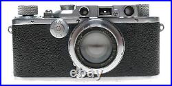Leica IIIf 35mm film camera with Summar 5cm 12 lens case cap