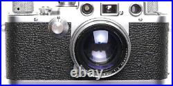 Leica IIIf chrome 35mm rangefinder camera Summitar f=5cm 12 lens 2/50 coated