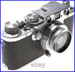 Leica IIIf film camera Beautiful clean Summar 12 f=5cm lens filter case 3f