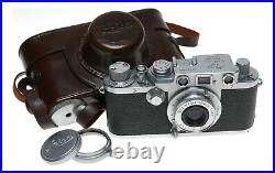 Leica IIIf red dial camera with Elmar 3.5/50mm lens great condition