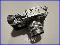 Leica IIIg camera with Summarit f=5cm 1.5 chrome coated lens 1.5/50 vintage film