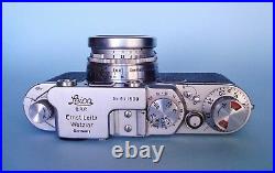 Leica IIf Red Dial 35mm Camera with Ernst Leitz Westlar Summitar Lens f=5cm 12