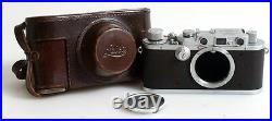 Leica Iiia Rangefinder Chrome 35mm Classic Camera + Case