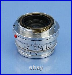 Leica Leitz 35mm Summaron F2.8 11306 Vintage Chrome M Lens +cap +uv +case